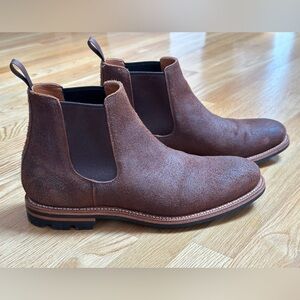 11.5D Men’s Grant Stone Dark Oak Roughout Chelsea Boot